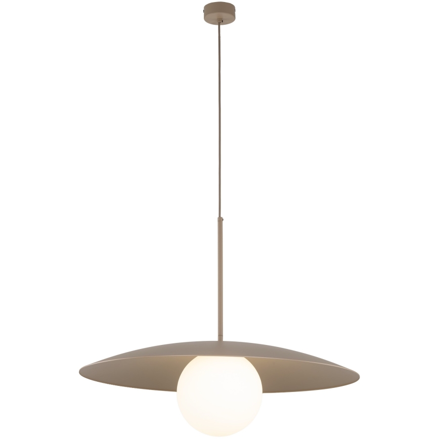 Lámpara colgante SLATE 1xE27/15W/230V diá. 65 cm beige