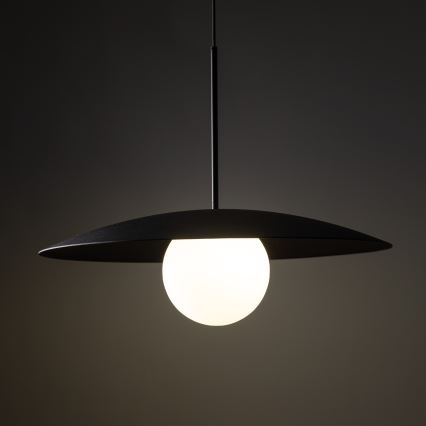 Lámpara colgante SLATE 1xE27/15W/230V diá. 65 cm negro