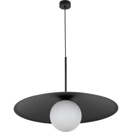 Lámpara colgante SLATE 1xE27/15W/230V diá. 65 cm negro