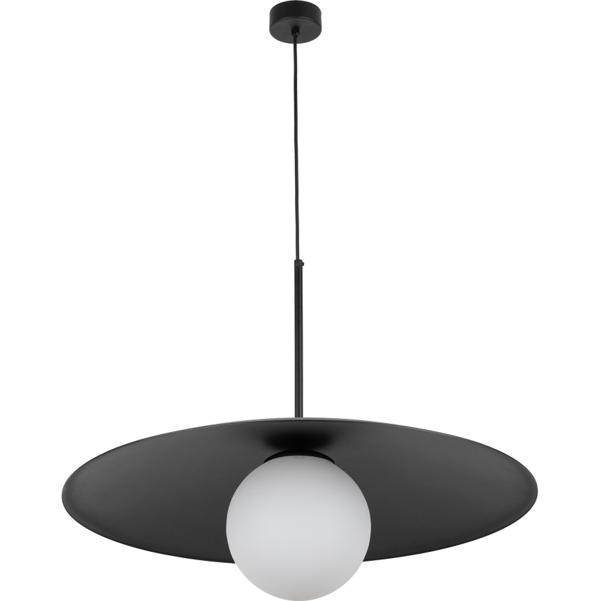Lámpara colgante SLATE 1xE27/15W/230V diá. 65 cm negro