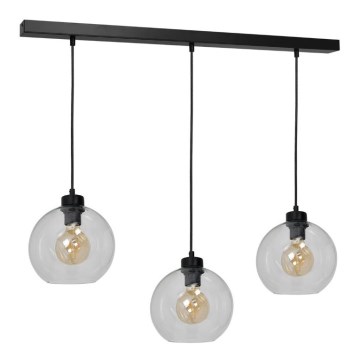 Lámpara Colgante SOFIA 3xE27/60W/230V transparente