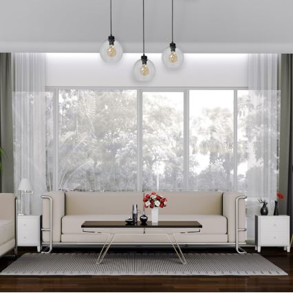 Lámpara Colgante SOFIA 3xE27/60W/230V transparente
