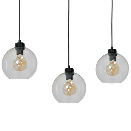 Lámpara Colgante SOFIA 3xE27/60W/230V transparente