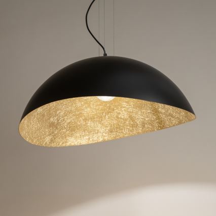 Lámpara colgante SOLARIS 1xE27/60W/230V diá. 69 cm negro/dorado