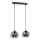 Lámpara colgante SOLO BLACK 2xE27/60W/230V negro/dorado