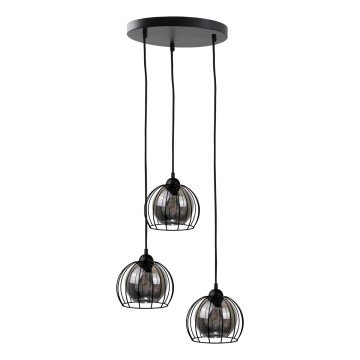 Lámpara colgante SOLO BLACK 3xE27/60W/230V diá. 30 cm