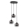 Lámpara colgante SOLO BLACK 3xE27/60W/230V diá. 30 cm