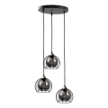 Lámpara colgante SOLO BLACK 3xE27/60W/230V negro/dorado