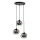Lámpara colgante SOLO BLACK 3xE27/60W/230V negro/dorado