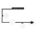 Lámpara colgante SOMA 4xE14/10W/230V negro/blanco
