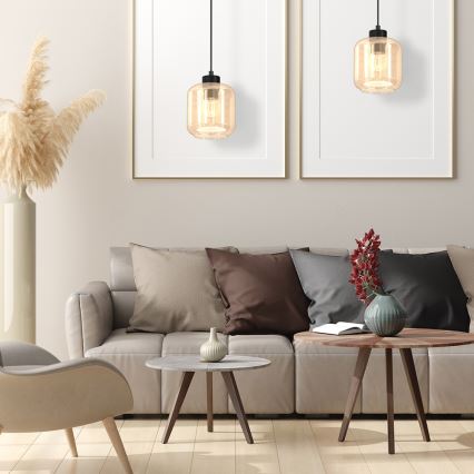 Lámpara colgante SOMBRA 1xE27/60W/230V beige