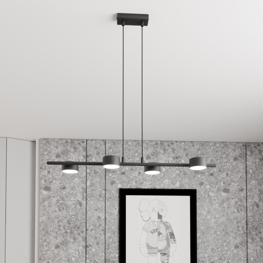 Lámpara colgante SORA 4xGX53/12W/230V negro
