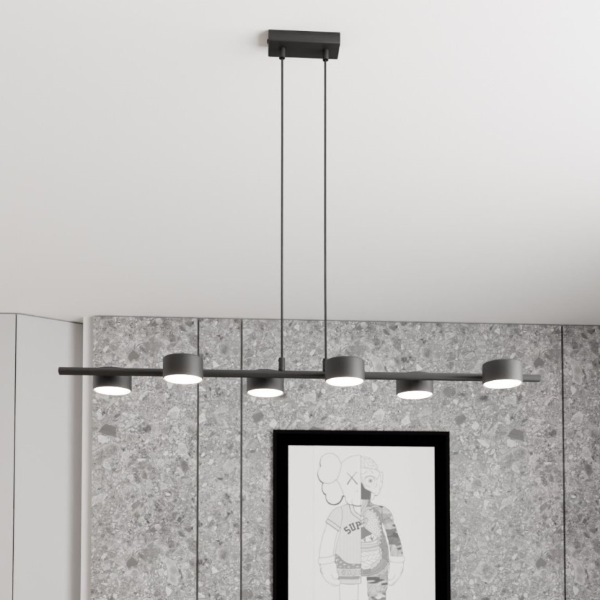 Lámpara colgante SORA 6xGX53/12W/230V negro