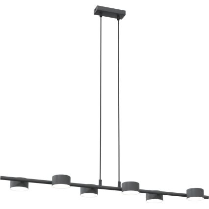 Lámpara colgante SORA 6xGX53/12W/230V negro