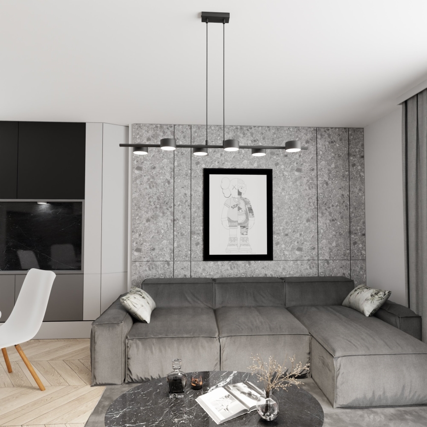 Lámpara colgante SORA 6xGX53/12W/230V negro