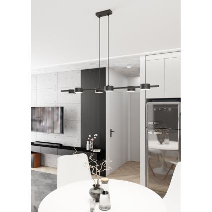 Lámpara colgante SORA 6xGX53/12W/230V negro