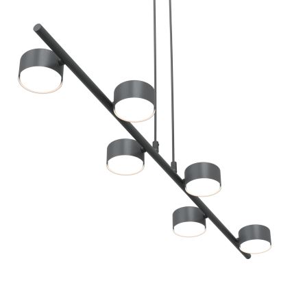 Lámpara colgante SORA 6xGX53/12W/230V negro