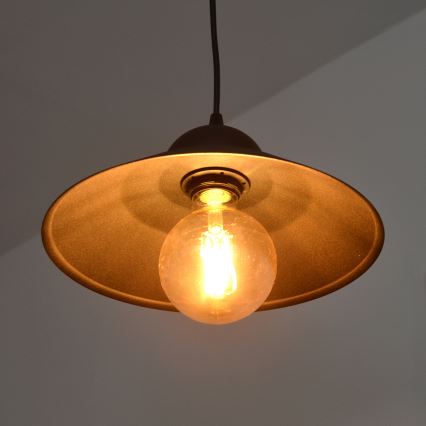 Lámpara colgante SORAPIS 1xE27/15W/230V negro