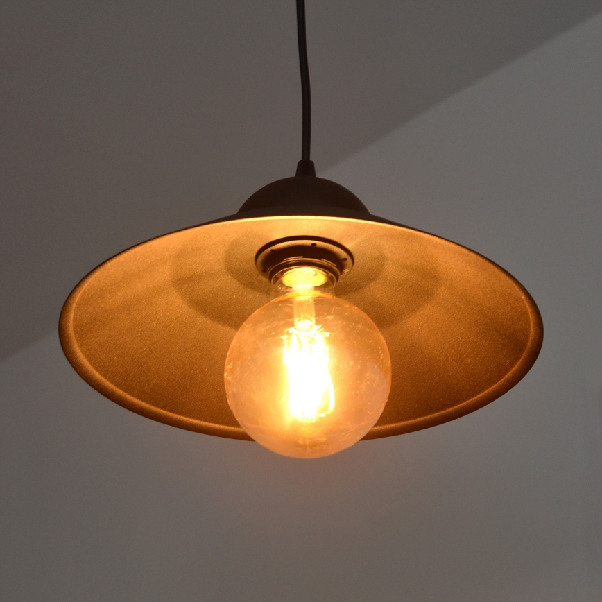 Lámpara colgante SORAPIS 1xE27/15W/230V negro