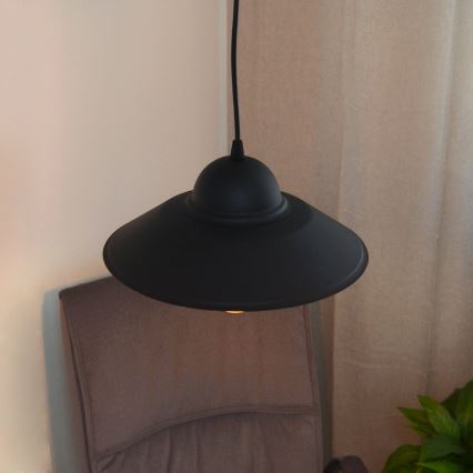 Lámpara colgante SORAPIS 1xE27/15W/230V negro