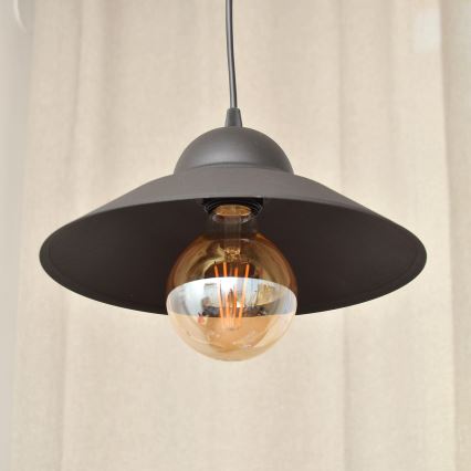 Lámpara colgante SORAPIS 1xE27/15W/230V negro