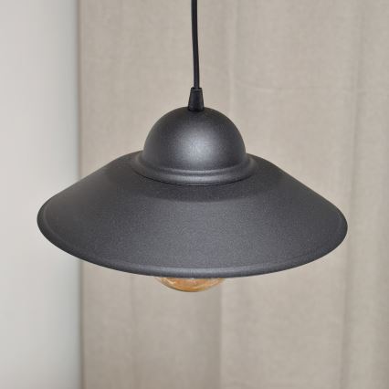 Lámpara colgante SORAPIS 1xE27/15W/230V negro