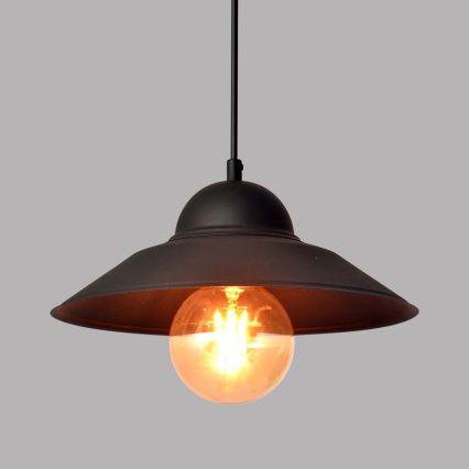 Lámpara colgante SORAPIS 1xE27/15W/230V negro