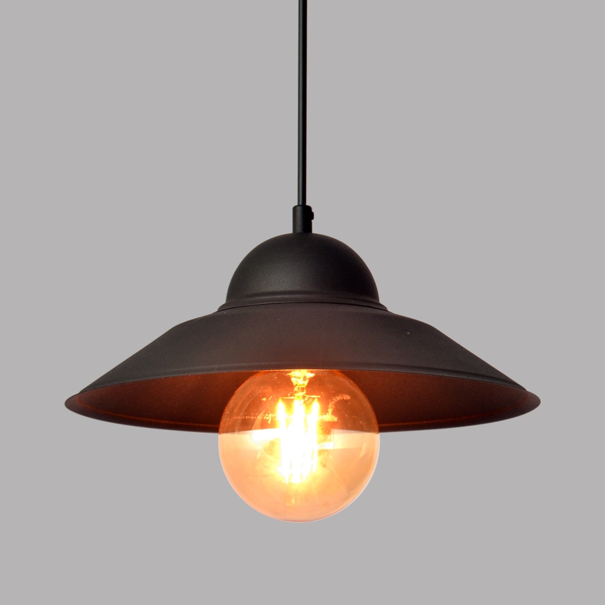 Lámpara colgante SORAPIS 1xE27/15W/230V negro
