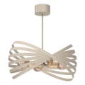 Lámpara colgante SPARKLE 4xE27/15W/230V beige