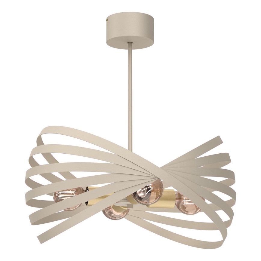 Lámpara colgante SPARKLE 4xE27/15W/230V beige
