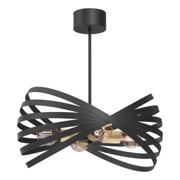 Lámpara colgante SPARKLE 4xE27/15W/230V negro/dorado