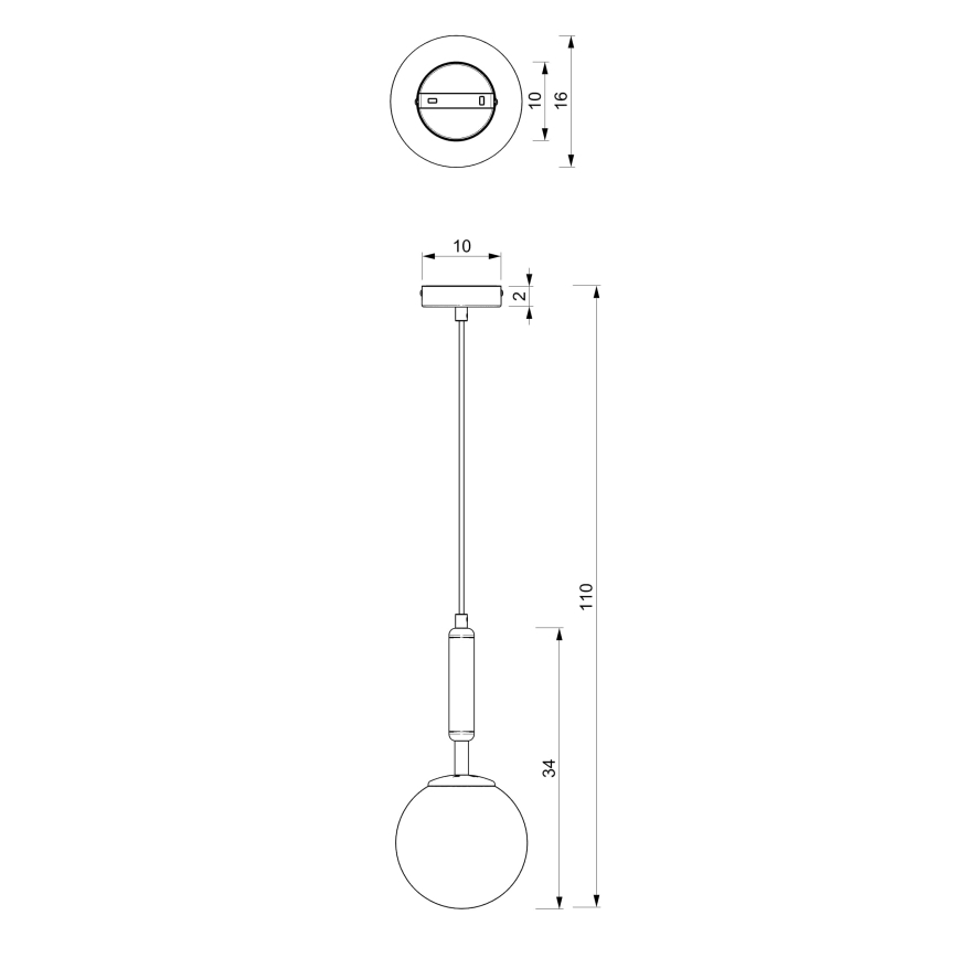 Lámpara colgante SPIRA 1xE14/15W/230V negro