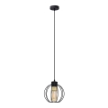Lámpara colgante STARLIGHT 1xE27/15W/230V negro/dorado
