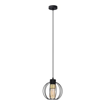 Lámpara colgante STARLIGHT 1xE27/15W/230V negro/dorado