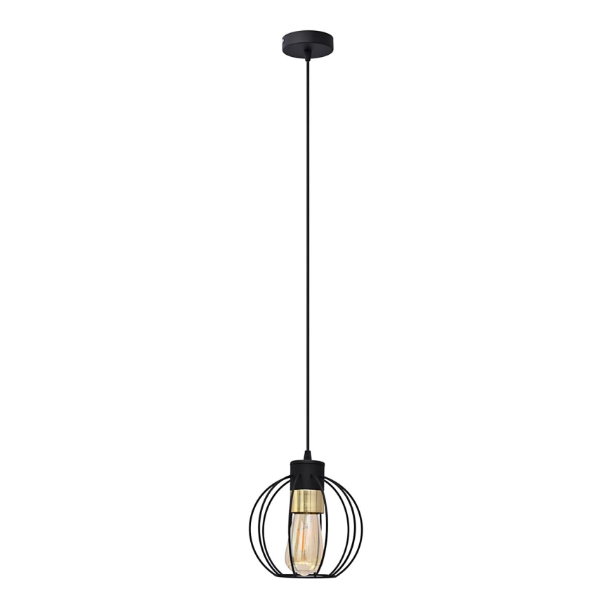 Lámpara colgante STARLIGHT 1xE27/15W/230V negro/dorado
