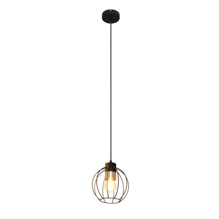 Lámpara colgante STARLIGHT 1xE27/15W/230V negro/dorado