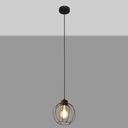 Lámpara colgante STARLIGHT 1xE27/15W/230V negro/plata
