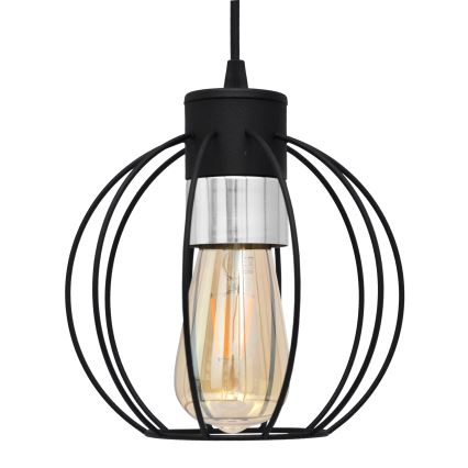 Lámpara colgante STARLIGHT 1xE27/15W/230V negro/plata
