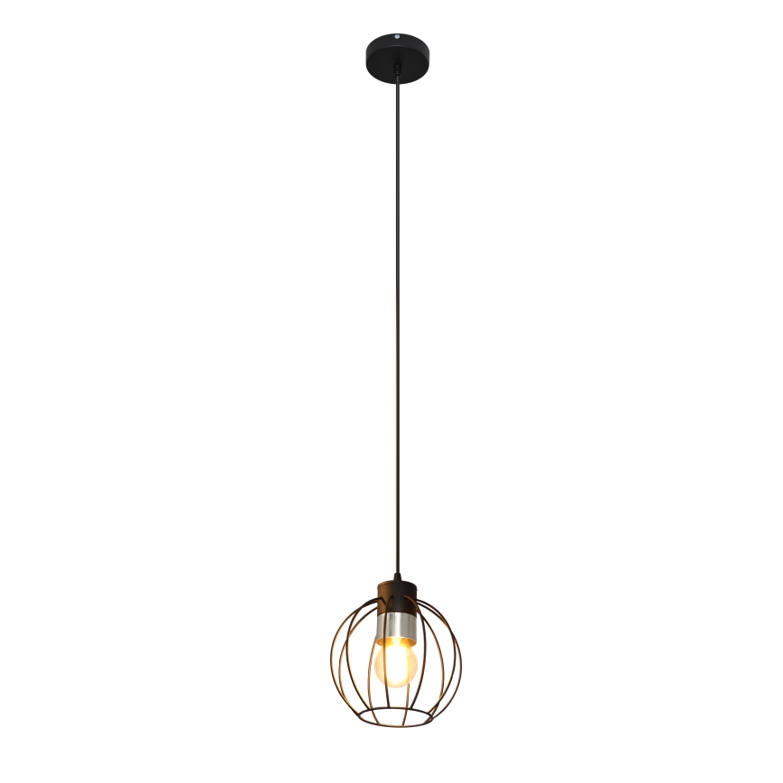 Lámpara colgante STARLIGHT 1xE27/15W/230V negro/plata