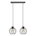 Lámpara colgante STARLIGHT 2xE27/15W/230V negro/dorado