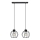 Lámpara colgante STARLIGHT 2xE27/15W/230V negro/plata