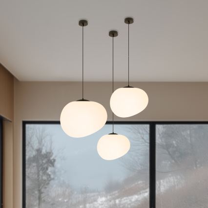 Lámpara colgante STONES 1xE27/40W/230V diá. 25 cm