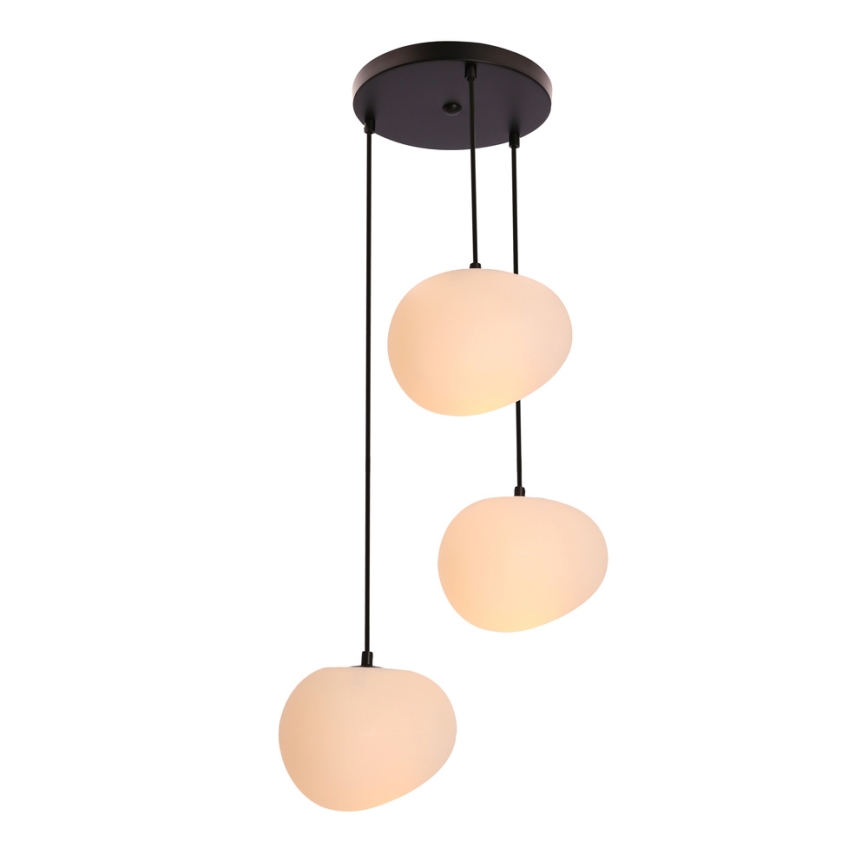 Lámpara colgante STONES 3xE27/40W/230V