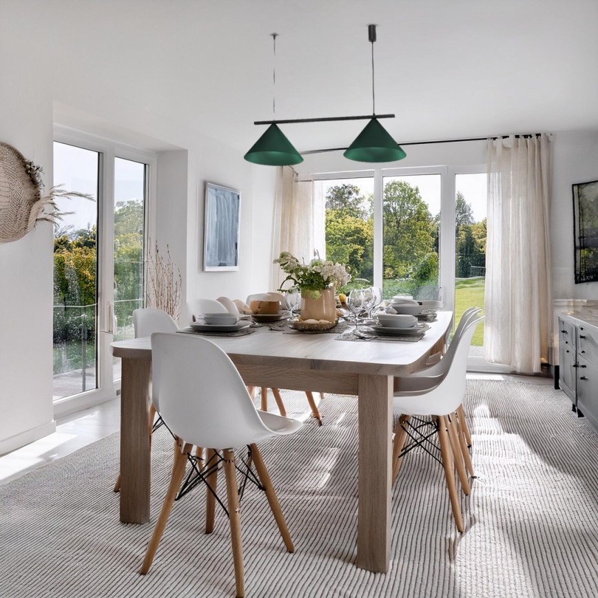 Lámpara colgante suspendida por cable CAPITAL 2xGX53/15W/230V verde