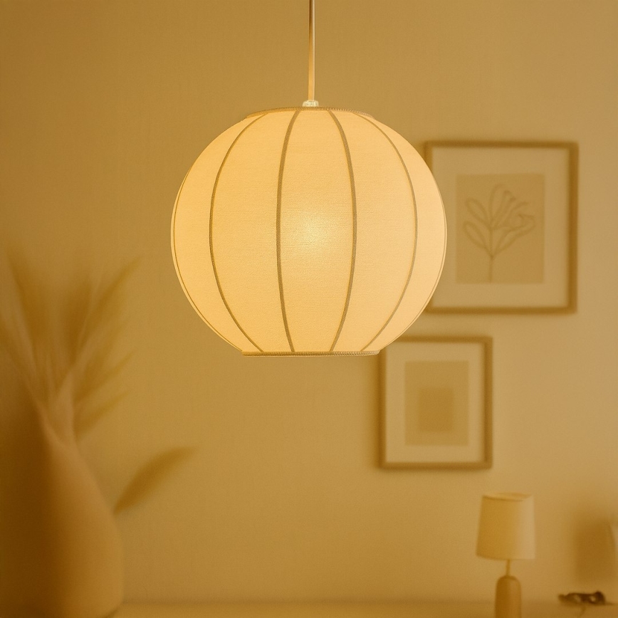 Lámpara colgante suspendida por cable DANA 1xE27/15W/230V, Ø 25 cm, blanca