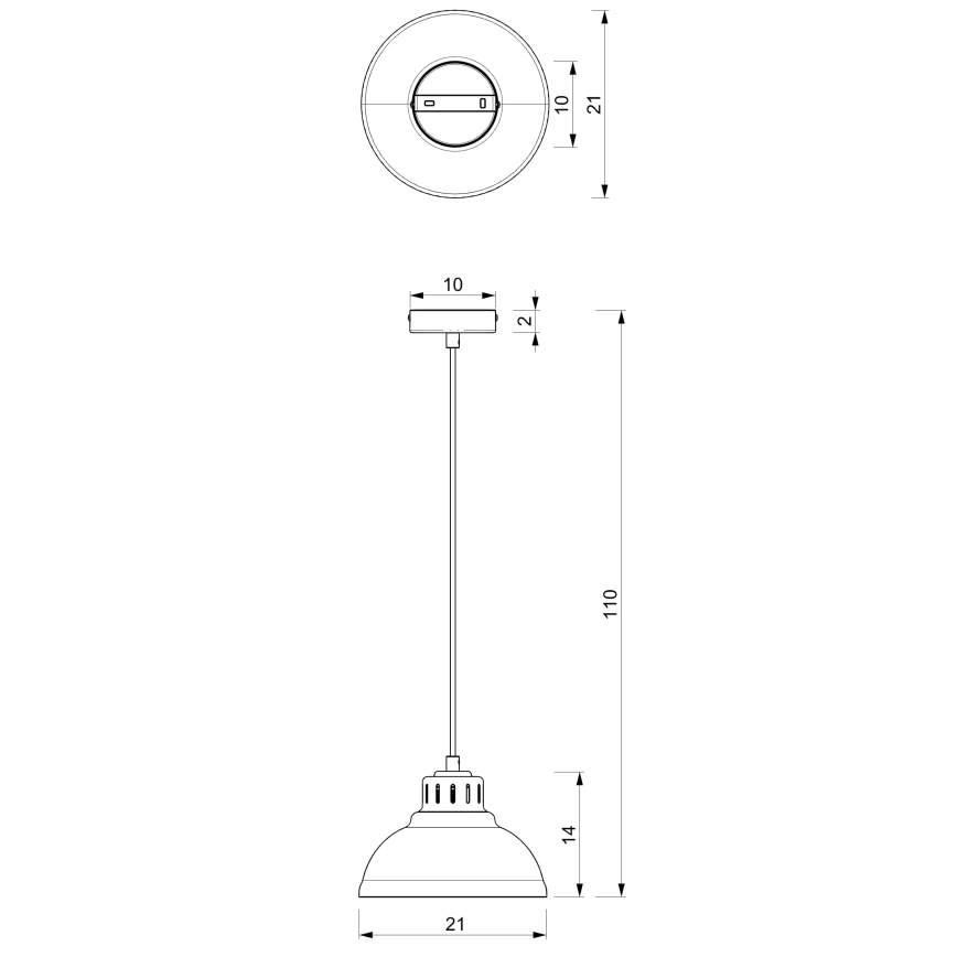 Lámpara colgante SVEN 1xE27/15W/230V blanco