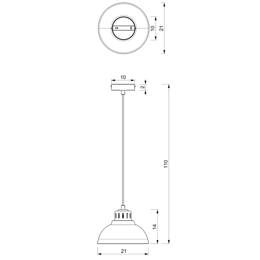 Lámpara colgante SVEN 1xE27/15W/230V latón
