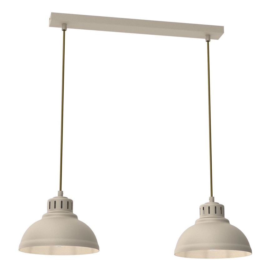 Lámpara colgante SVEN 2xE27/15W/230V beige