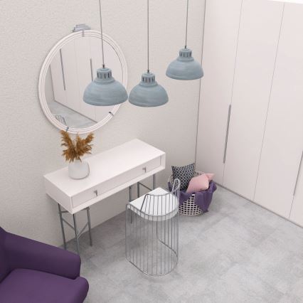 Lámpara colgante SVEN 3xE27/15W/230V gris