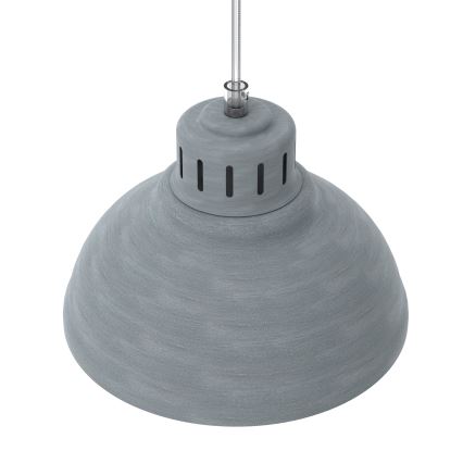 Lámpara colgante SVEN 3xE27/15W/230V gris